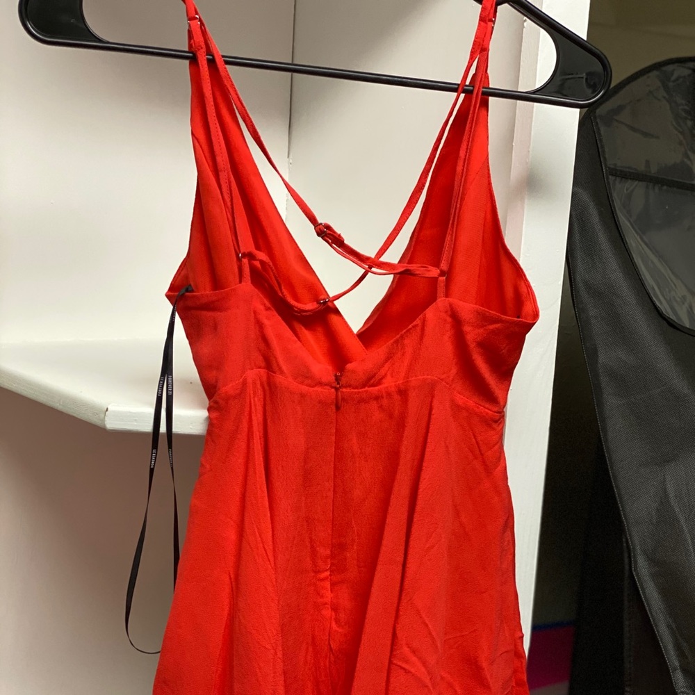 Red short romper by forever 21